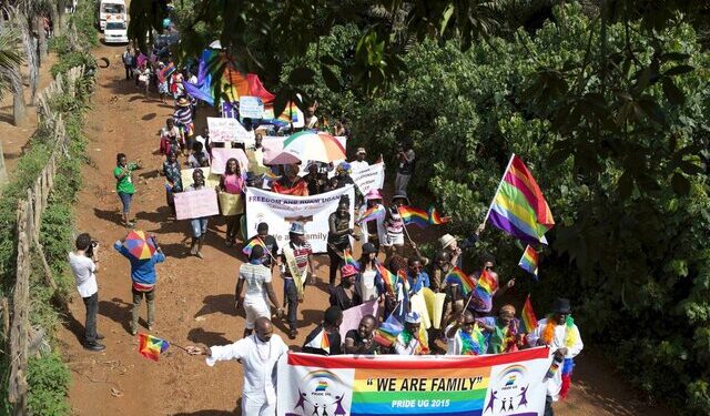 Members of the LGBTQI community having a Gay pride march in August 2015. CREDIT: Reuters