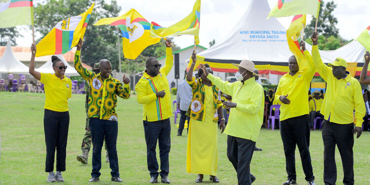 President Museveni during a campaign rally in Apac District.